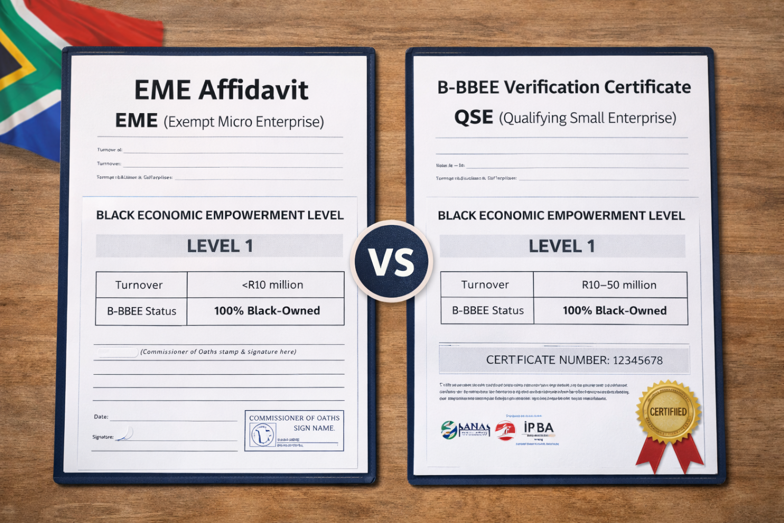 EME & QSE—Affidavit vs Certificate